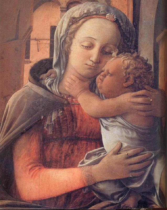 Fra Filippo Lippi Details of Madonna and Child Enthroned Norge oil painting art